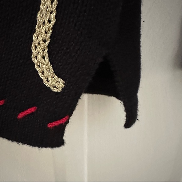 Vintage 90s Basic Editions Embroidered Christmas Novelty Sweater Medium - Picture 4 of 13